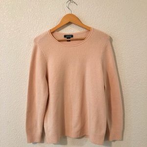 Lands End Soft Pink Wool Blend Sweater